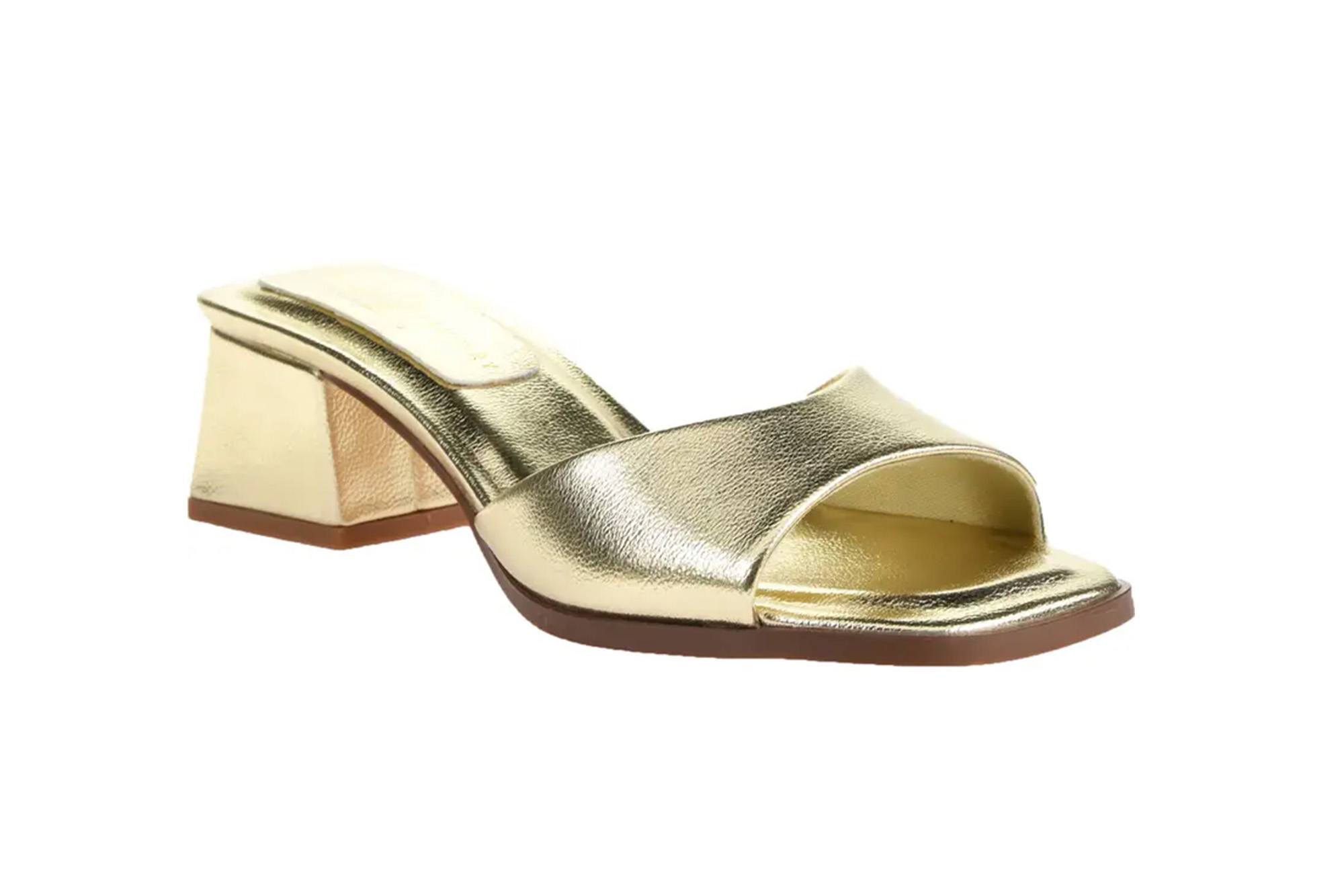 A gold sandal
