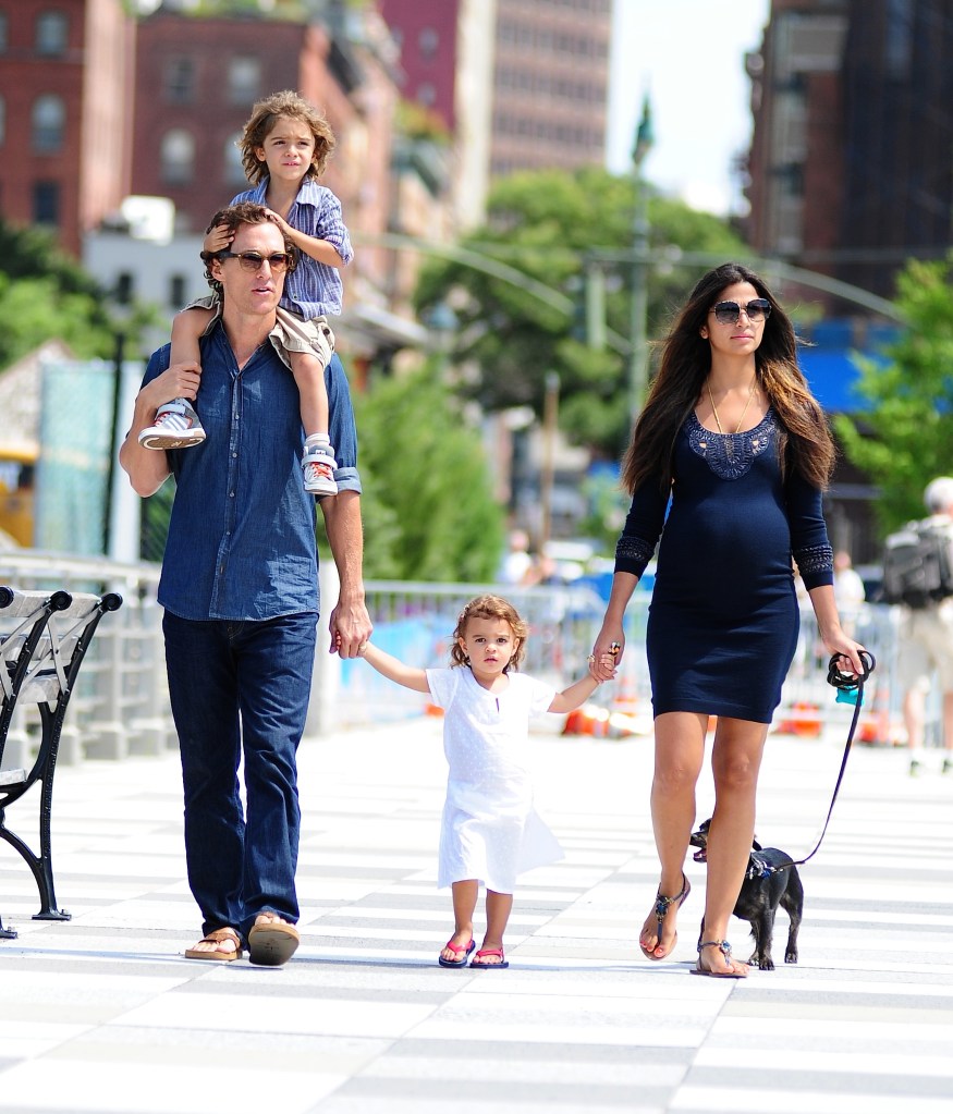 Matthew McConaughey, Levi Alves McConaughey, Vida Alves McConaughey and Camila Alves 