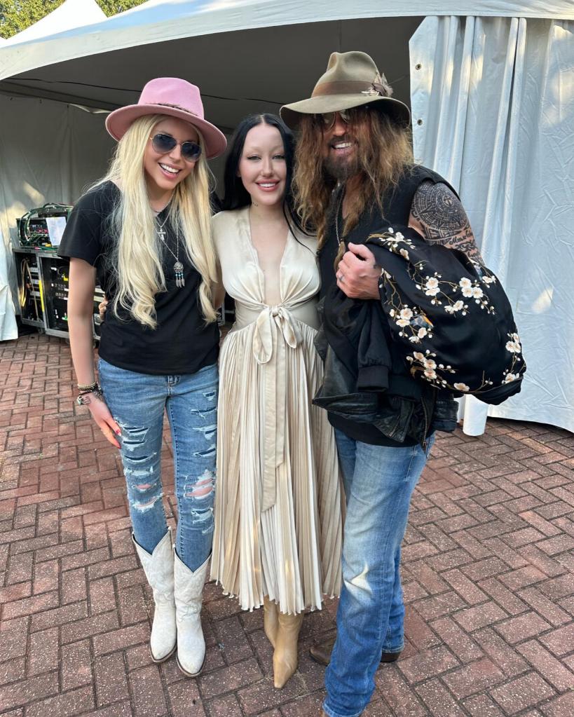 Billy Ray and Firerose seen with Noah Cyrus.