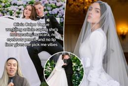 Olivia Culpo claps back at wedding makeup criticism after Christian McCaffrey defends her dress