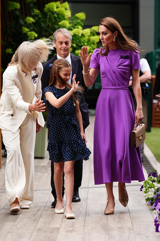 Kate Middleton and Princess Charlotte at Wimbledon.