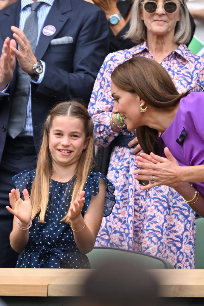 Kate Middleton and Princess Charlotte at Wimbledon.