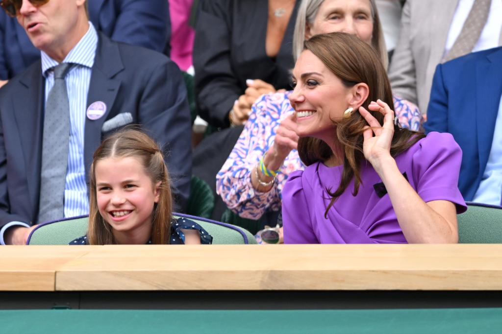 Kate Middleton and Princess Charlotte at Wimbledon.