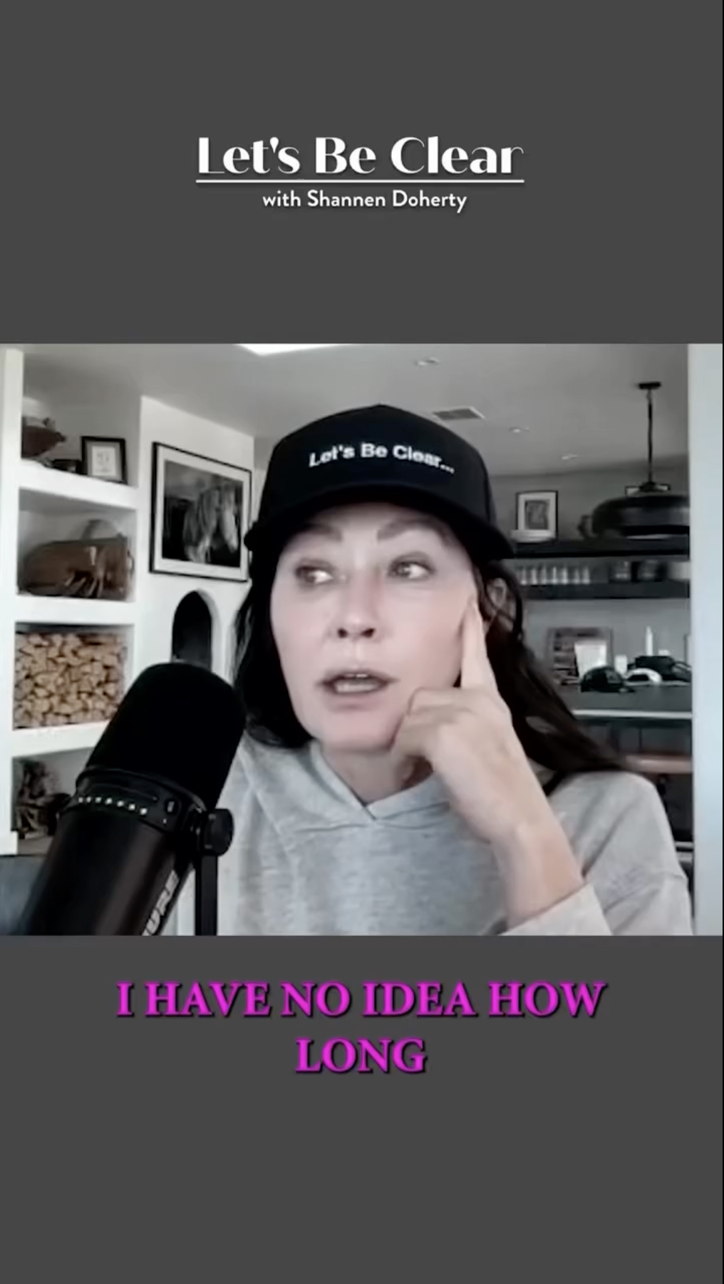 Shannen Doherty on her podcast.