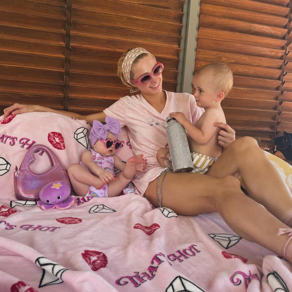 Paris Hilton with London and Phoenix. 