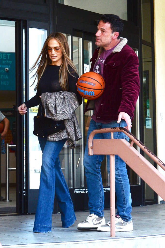  Ben Affleck is joined by both Jennifer Lopez and Jennifer Garner at his son's basketball game in Los Angeles in June.