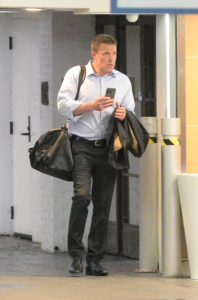 Ben Affleck heading to his office in Los Angeles in July 2024.