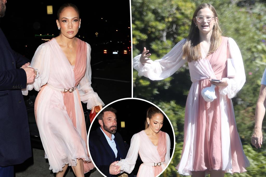 Violet Affleck sports same Dolce & Gabbana dress stepmom Jennifer Lopez once wore on Valentine’s Day date with Ben