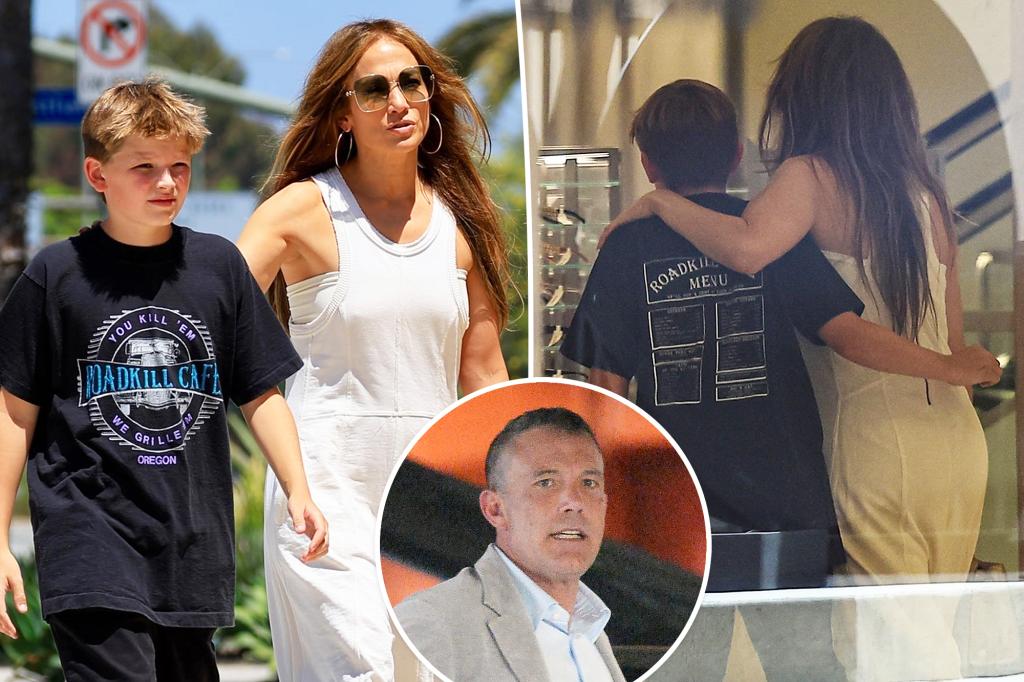 Jennifer Lopez visits Ben Affleck’s LA rental home after spending the day shopping with actor’s son, Samuel