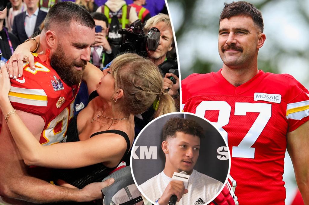 Travis Kelce grew out hair because of Taylor Swift, says Patrick Mahomes