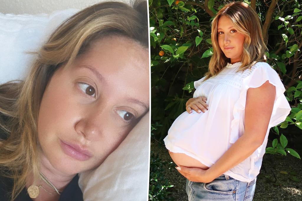 Pregnant and ‘exhausted’ Ashley Tisdale reveals she’s been sick for three weeks as due date nears