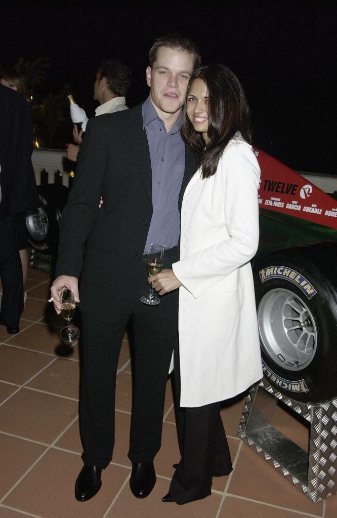 Matt Damon and Luciana Barroso at "Ocean's 12" premiere in 2004