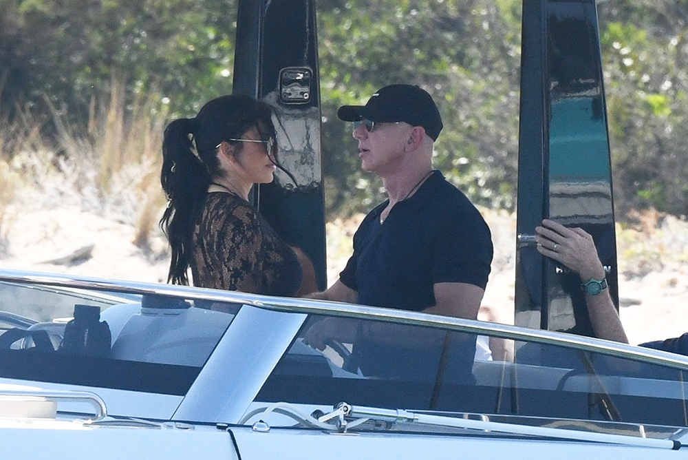 Jeff Bezos and Lauren Sanchez in Sardinia.