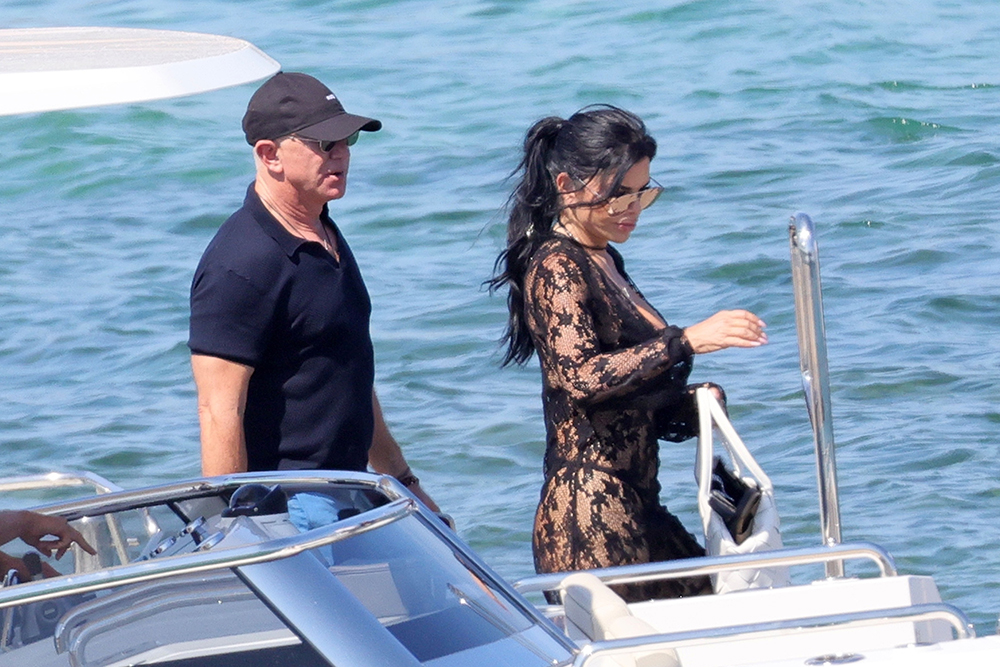 Jeff Bezos and Lauren Sanchez in Sardinia.