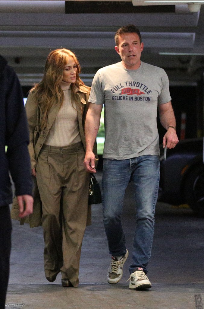 Ben Affleck and Jennifer Lopez stop by Soho house in Los Angeles on May 19.