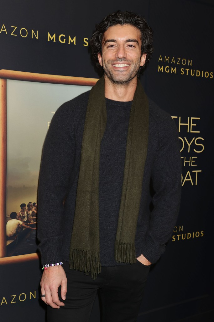 Justin Baldoni at "Boys in the Boat" premiere in December 2023