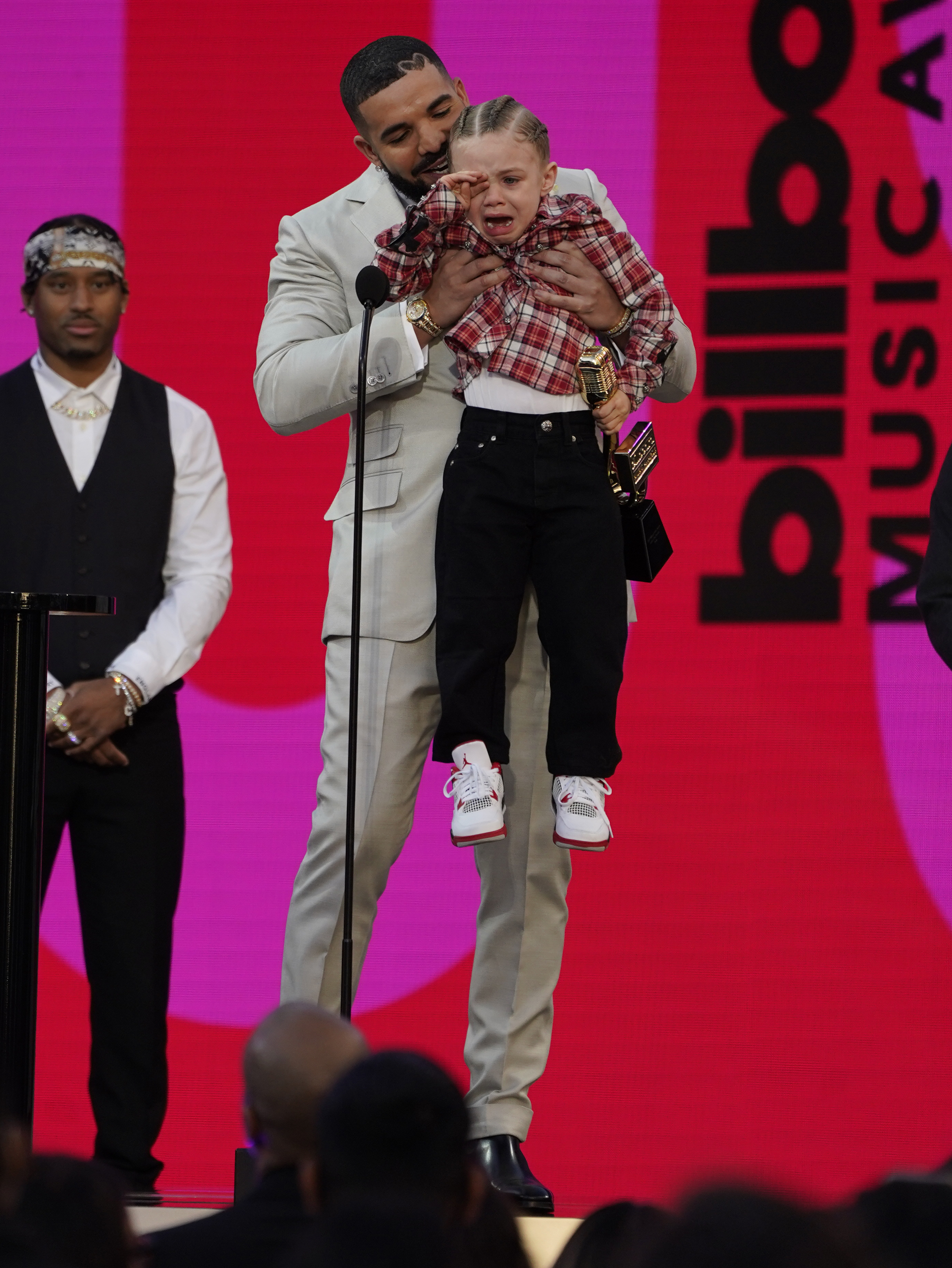 Drake and Adonis Graham at an awards show in May 2021