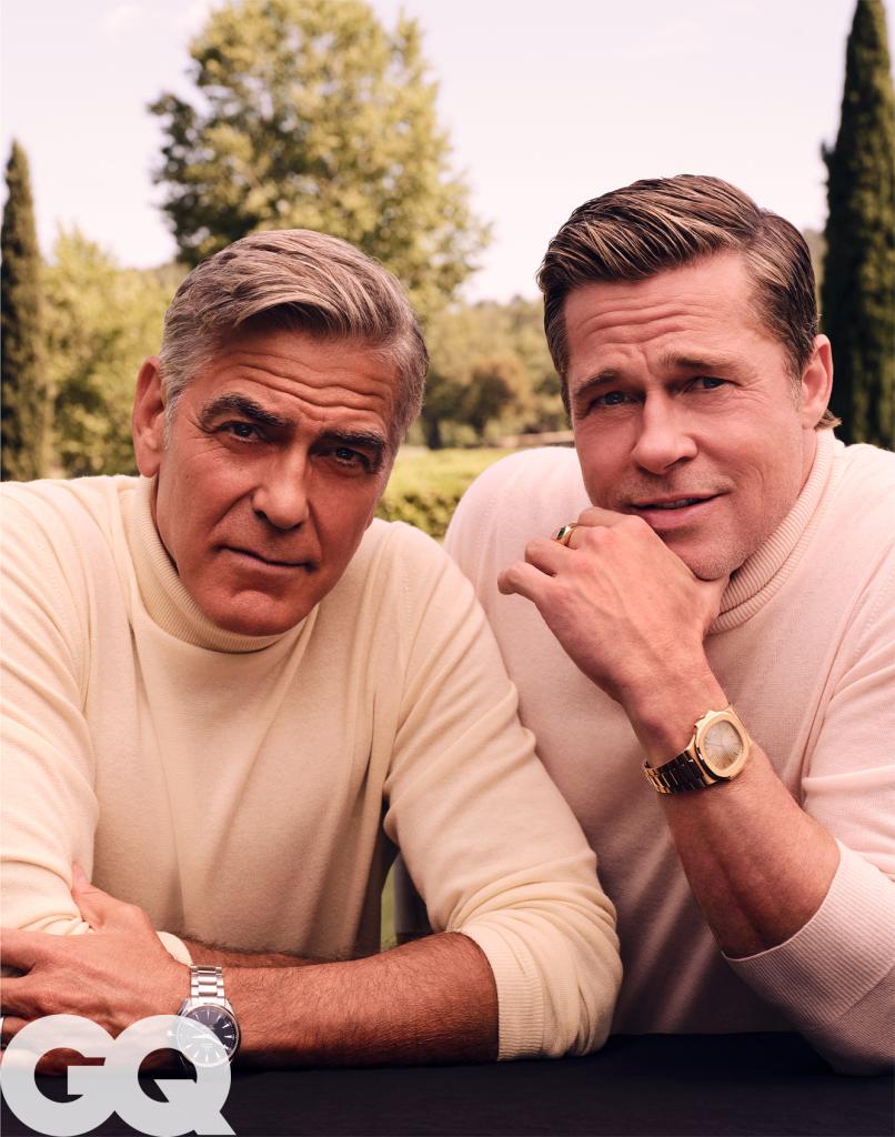 George Clooney and Brad Pitt for GQ.