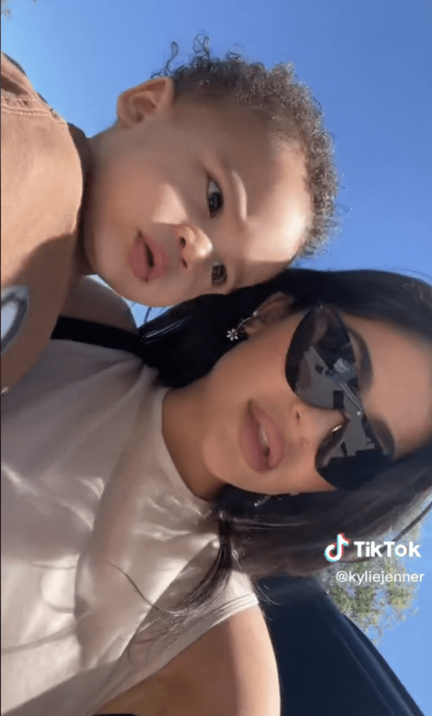 Kylie Jenner and son Aire in Instagram selfie