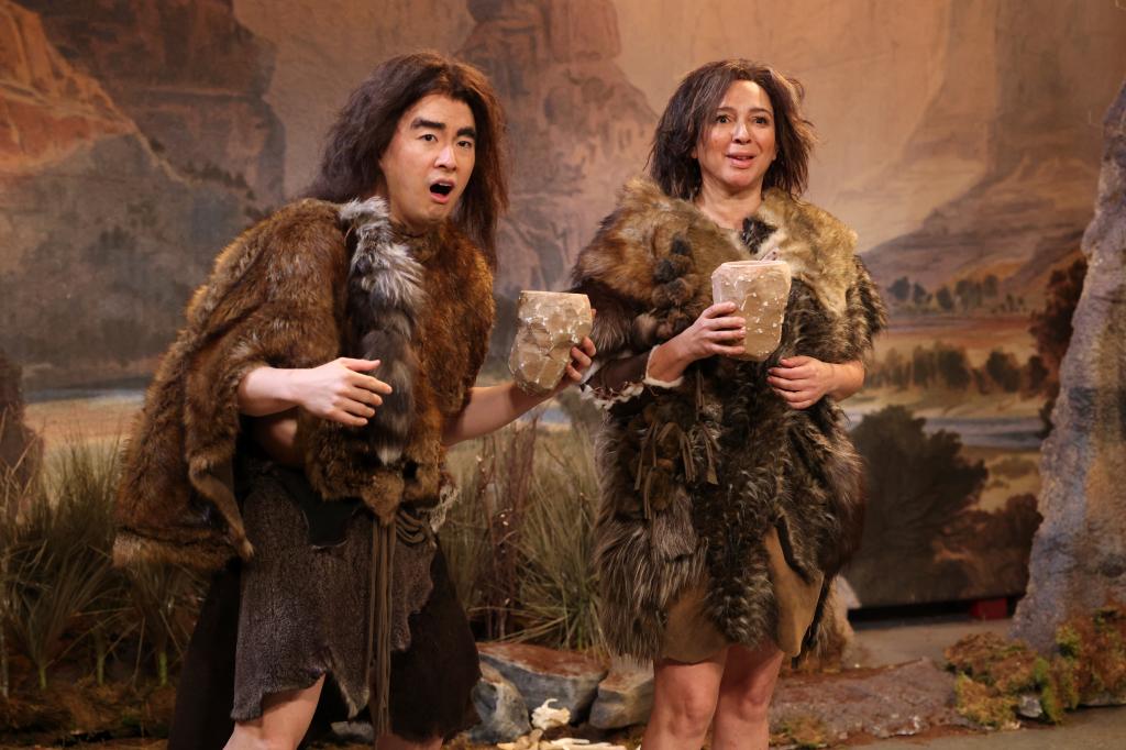 Bowen Yang and Maya Rudolph on "SNL" in May 2024.