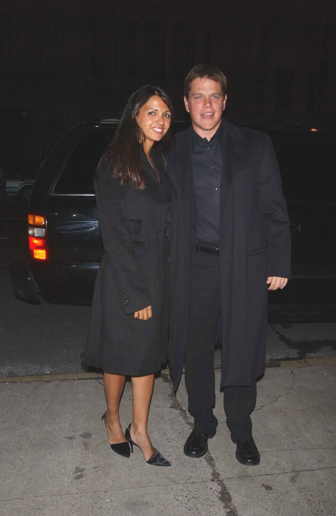 Matt Damon and Luciana Barroso in February 2005