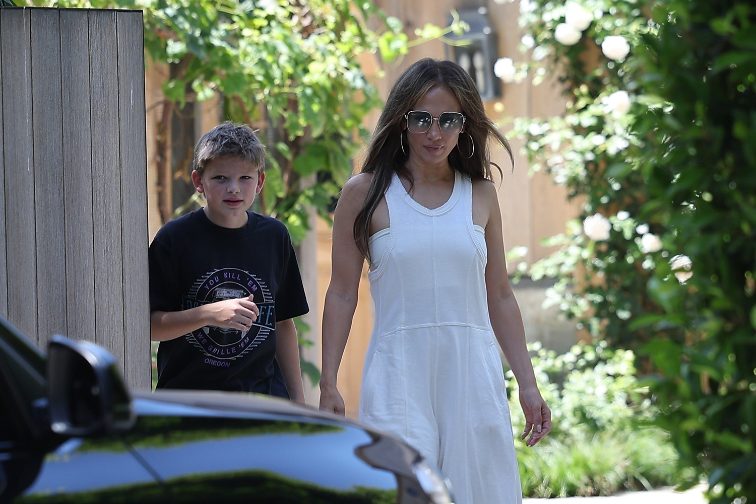 Samuel Affleck and Jenifer Lopez in LA