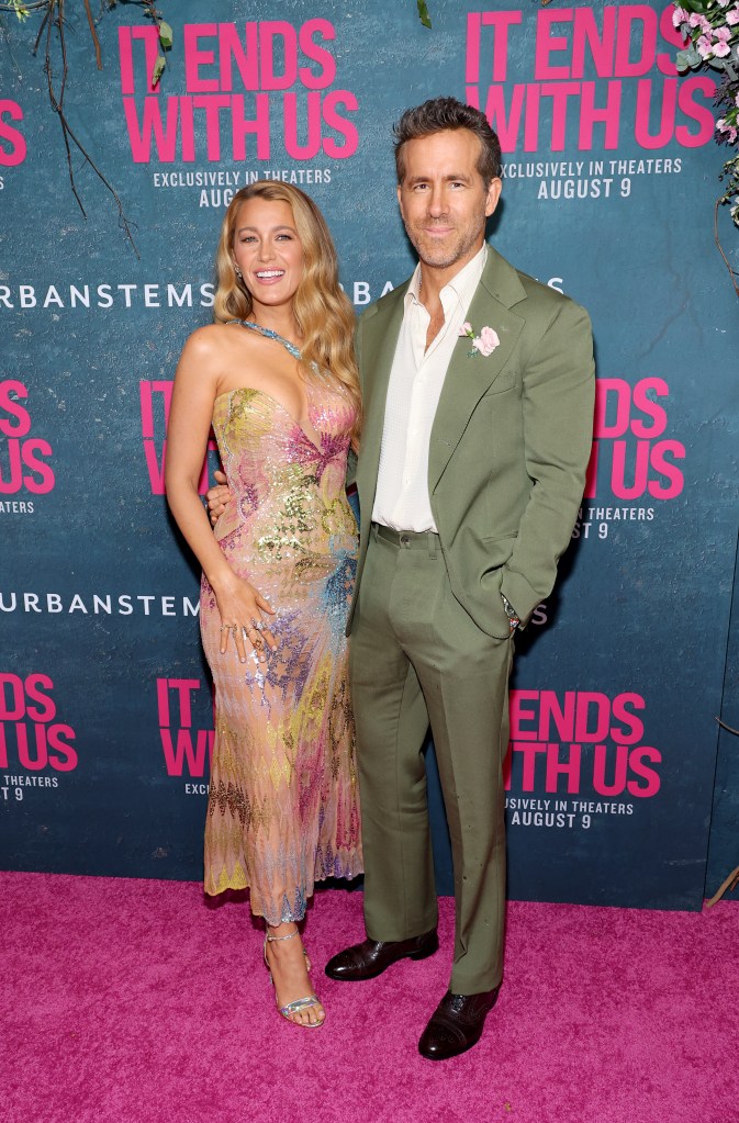 Ryan Reynolds and Blake Lively at Aug. 6 "It Ends With Us" premiere in New York City