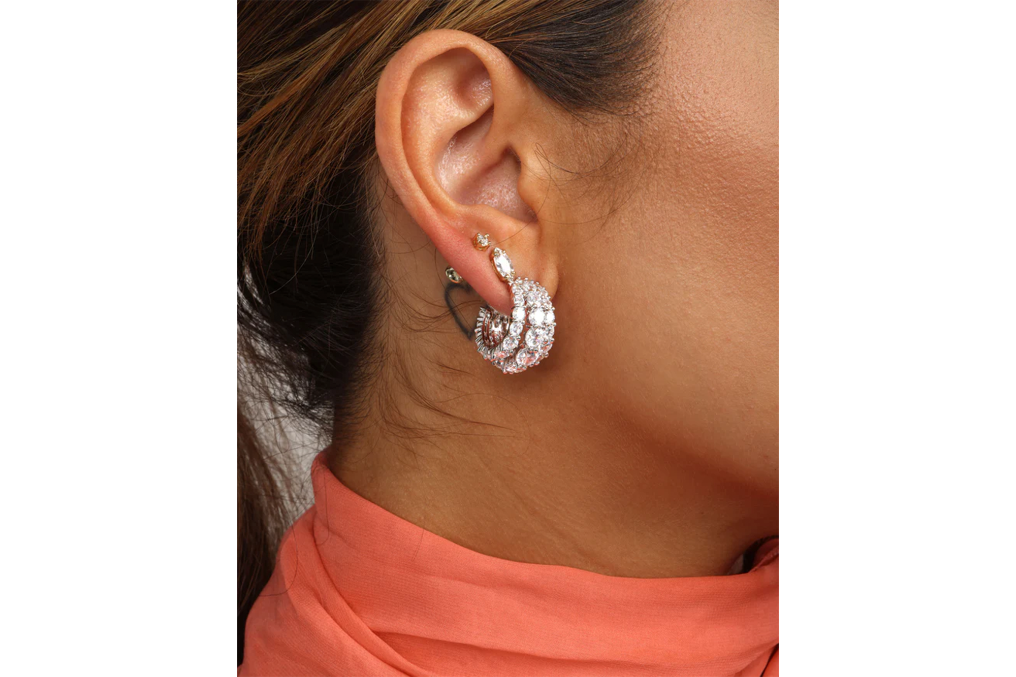 Triple Diamond hoops