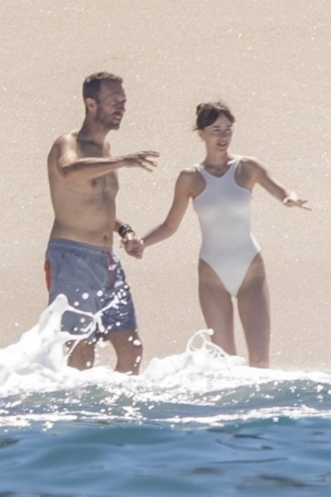 Chris Martin and Dakota Johnson in Puerto Vallarta in February 2024