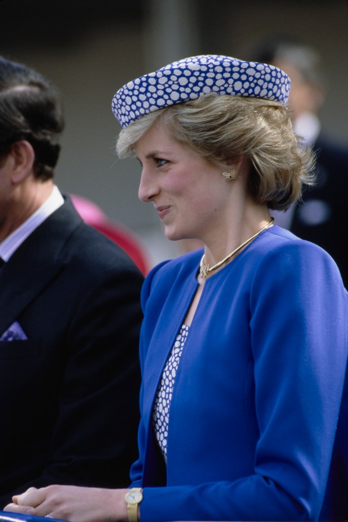 Princess Diana wearing butterfly earrings in 1986