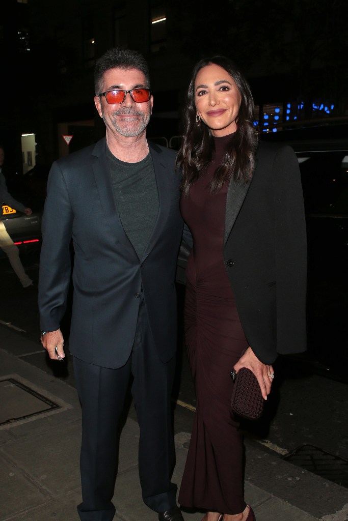 Simon Cowell and Lauren Silverman seen attending Griselda - VIP TV screening at The May Fair Hotel on January 10, 2024 in London, England.