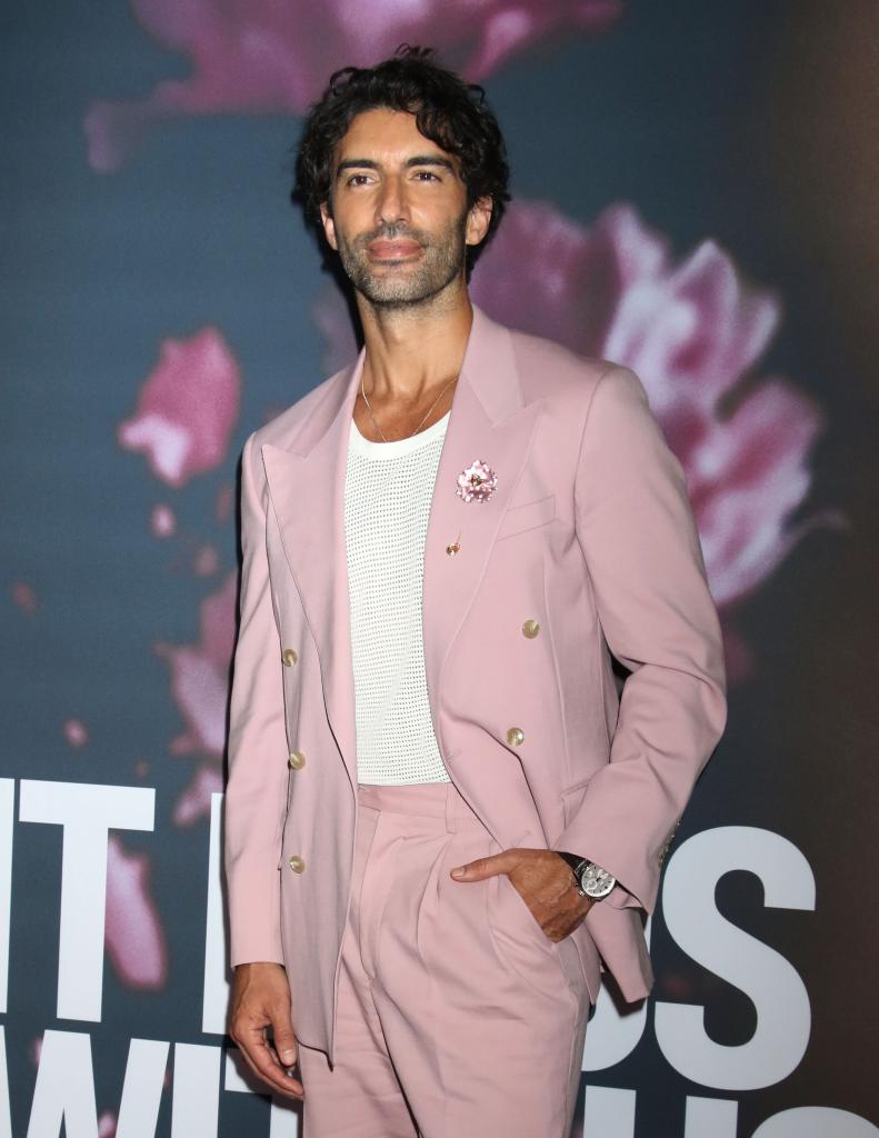 Justin Baldoni poses at the premiere of 'It Ends With Us' at AMC Lincoln Square Theatre in NYC on Aug. 5.