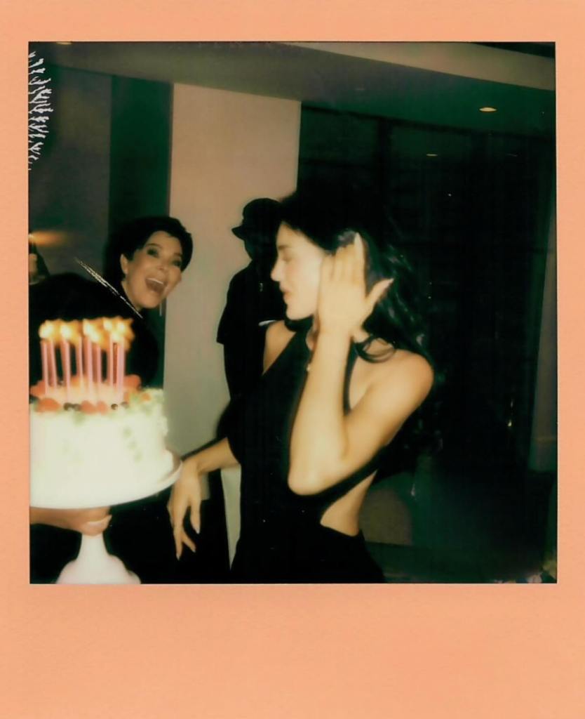 Kylie Jenner and Kris Jenner on her birthday. 