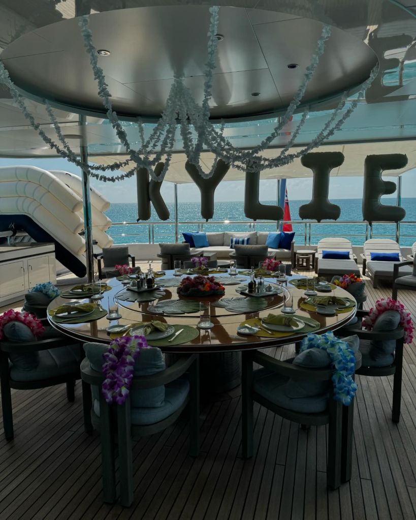 Jenner's birthday party on a yacht. 