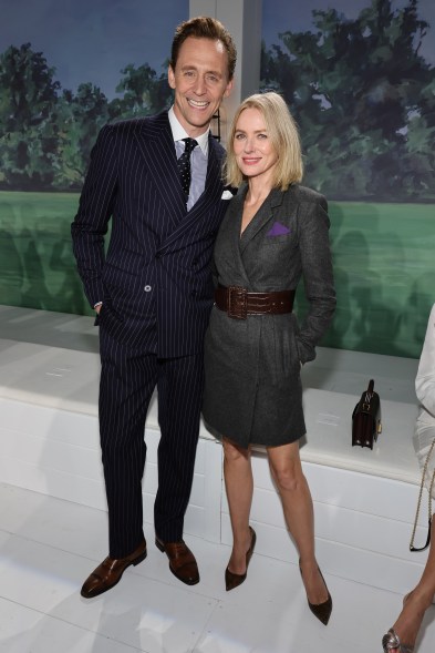 Tom Hiddleston and Jill Biden attend the Ralph Lauren show during NYFW 2024