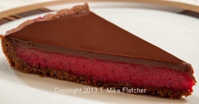 Chocolate Cranberry Curd Tart