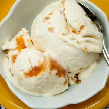 Peach Swirl Ice Cream