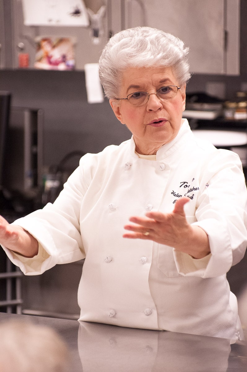 Helen teaching pastry.