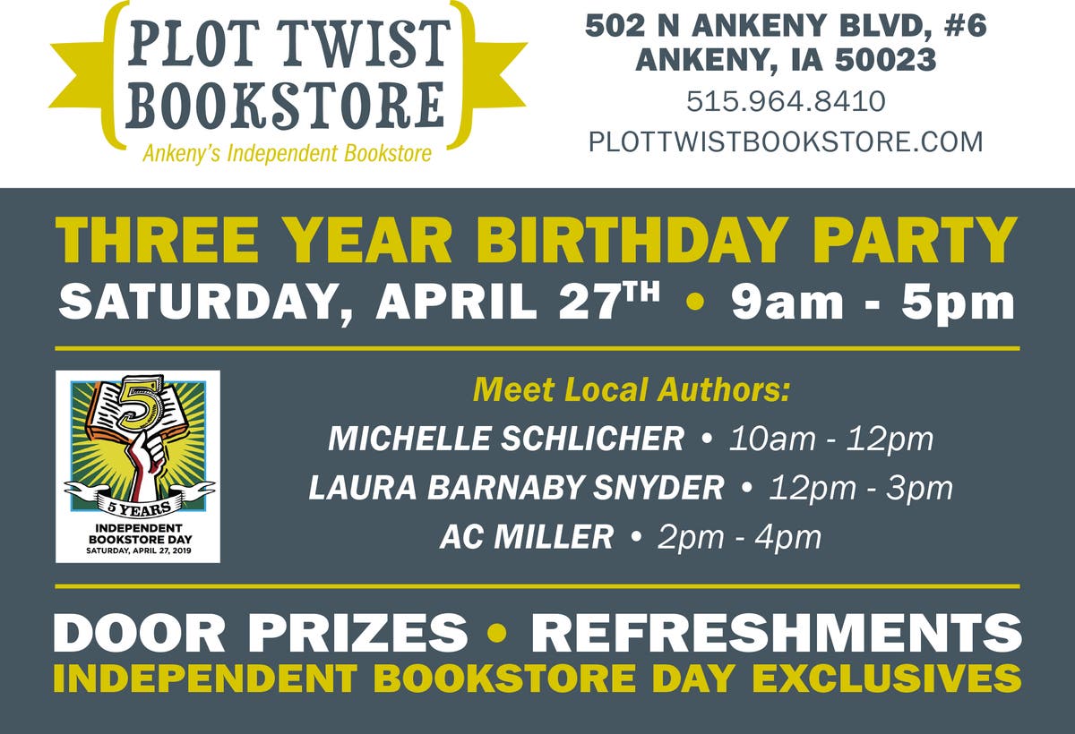 Plot Twist Bookstore Celebrating Third Year in Ankeny