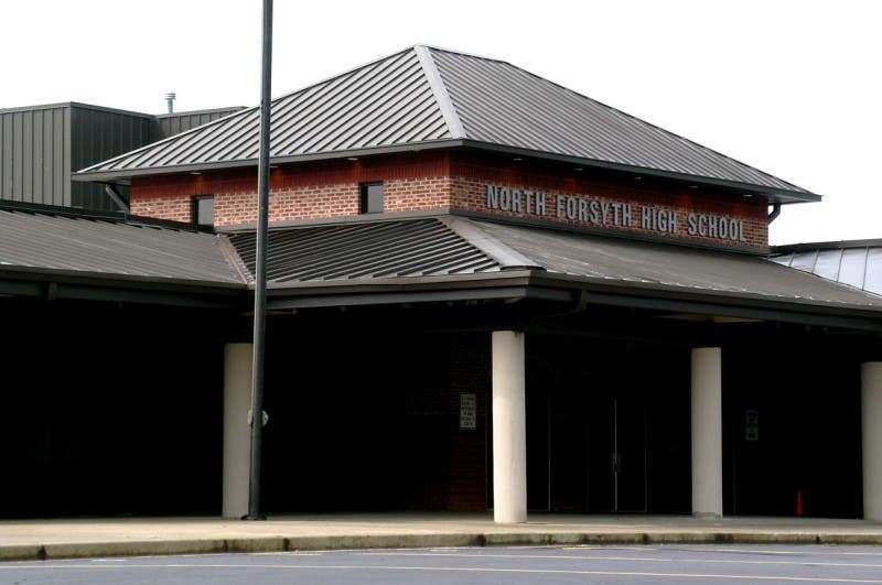 North Forsyth's New Gym Tops Out