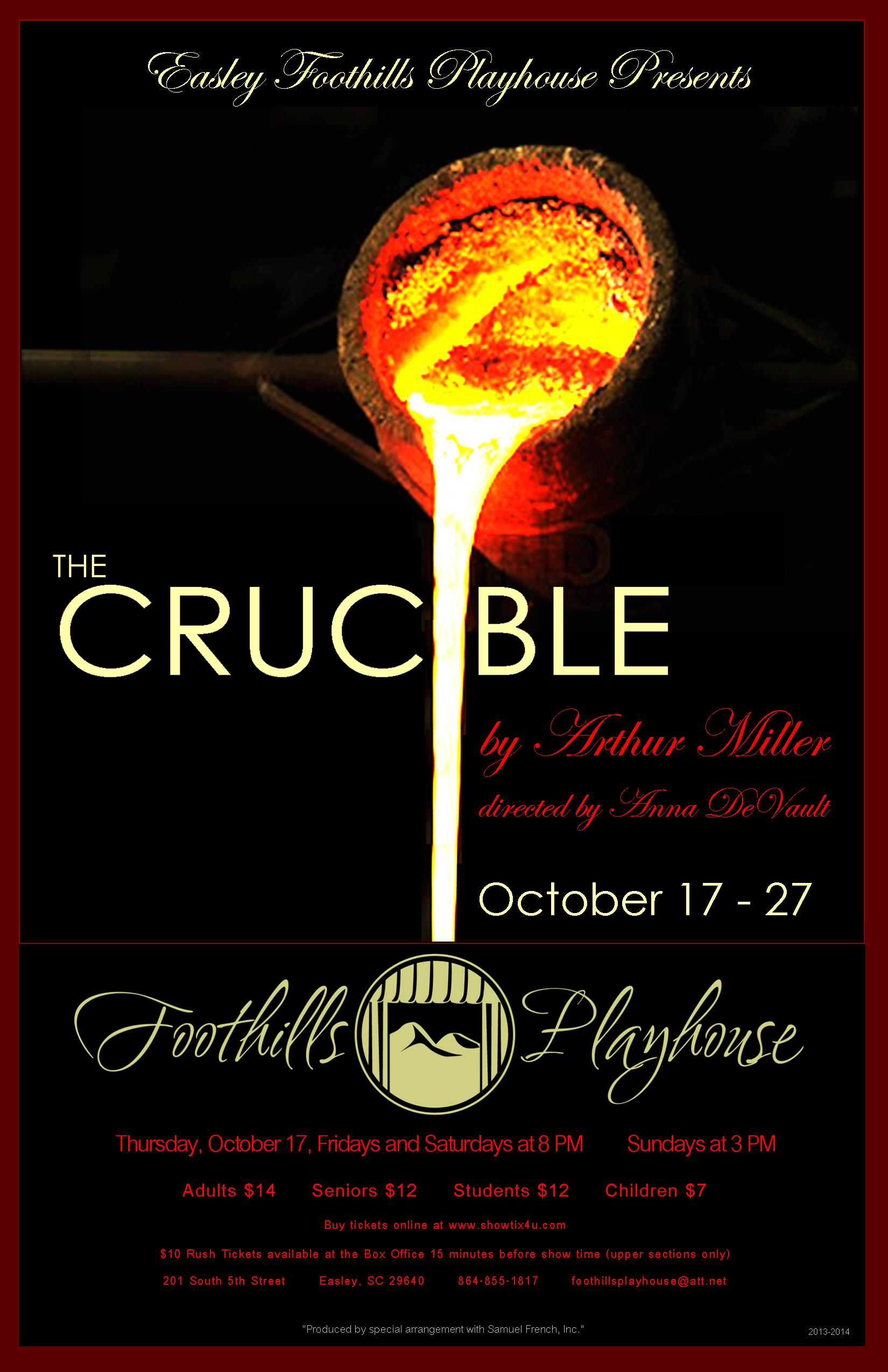 Easley Foothills Playhouse Presents The Crucible