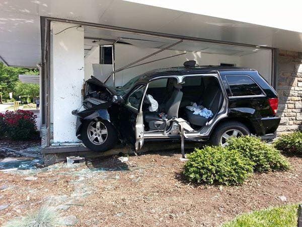 Two Injured After Car Crash into Lower Merion Building