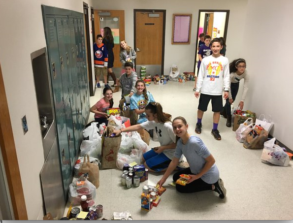 Port Jefferson Middle School Holds Food Drive