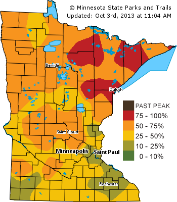 Fall Colors Now Peaking in Northern Minnesota