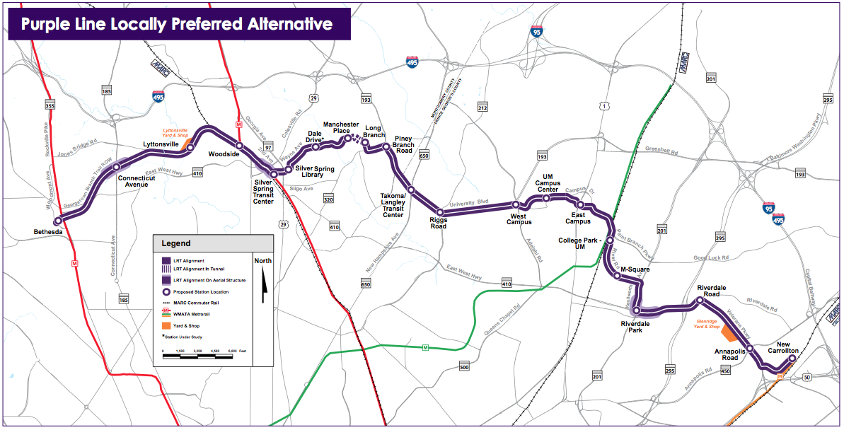 Report: Maryland Shortlists Teams to Build, Operate, Finance Purple Line