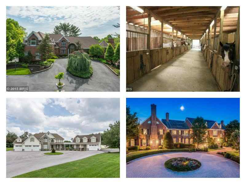 Maryland WOW Houses Feature Stables, Park, Nanny Suite, Waterfalls