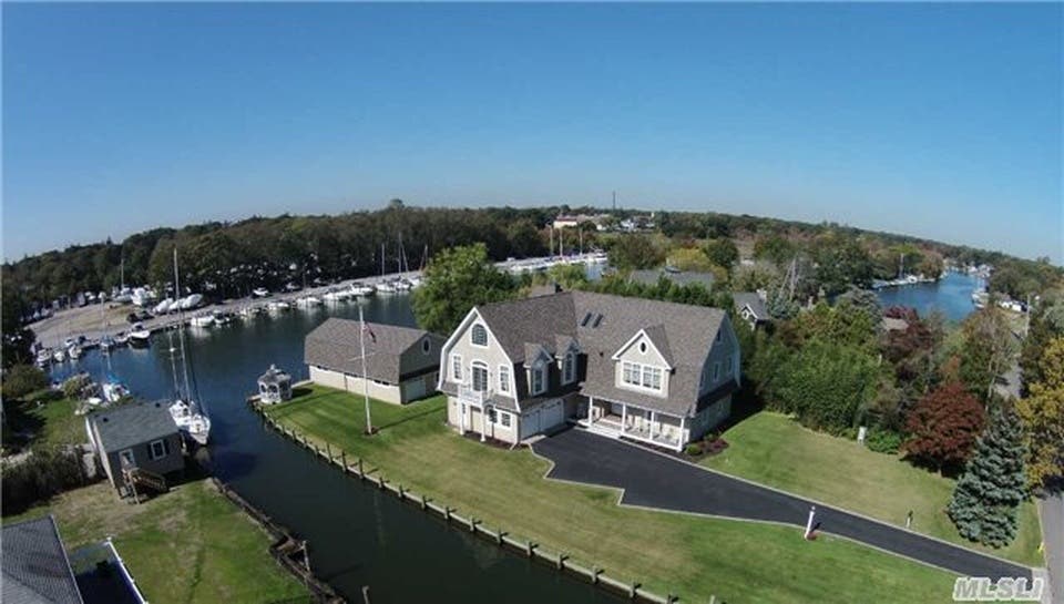 Wow House: 3-Story Waterfront Sayville Home With Boathouse, Gazebo