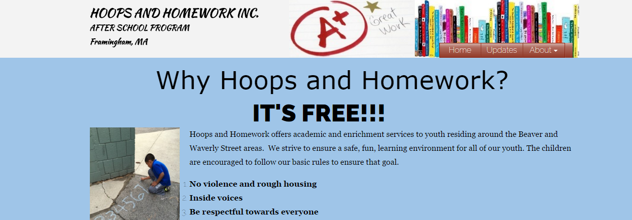 Hoops and Homework Unveils New Website