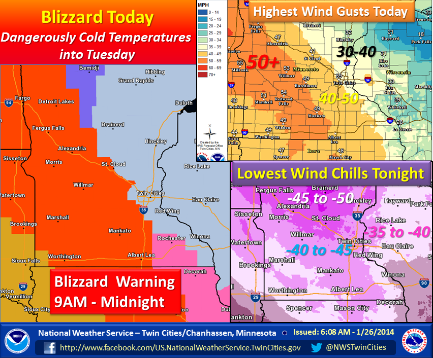 Wind Chill Warning for Hudson All Day Monday and Tuesday Morning