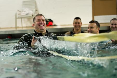 Foss Swim School Hosts Air National Guard Water Survival Training